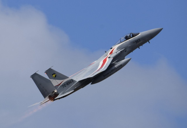 小松基地航空祭2023 306SQ F-15J 日伊共同訓練特別塗装機 ハイレートクライム（イメージ）