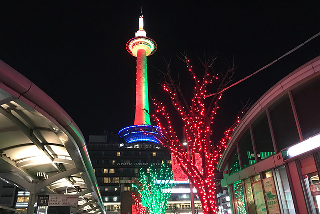 ニデック京都タワー　クリスマスライトアップ（イメージ）