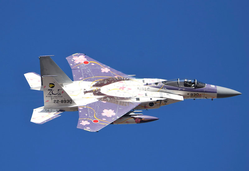 F-15Jの機動飛行（306SQの特別塗装機）